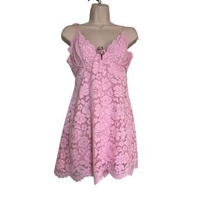 For Love and Lemons X Victoria Secret Pink Creamsicle Lace Slip Dress Sz X-large
